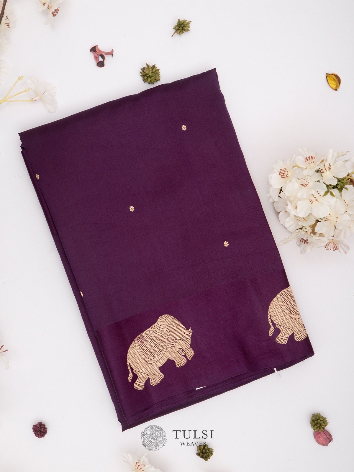 Purple Banarasi Silk Saree