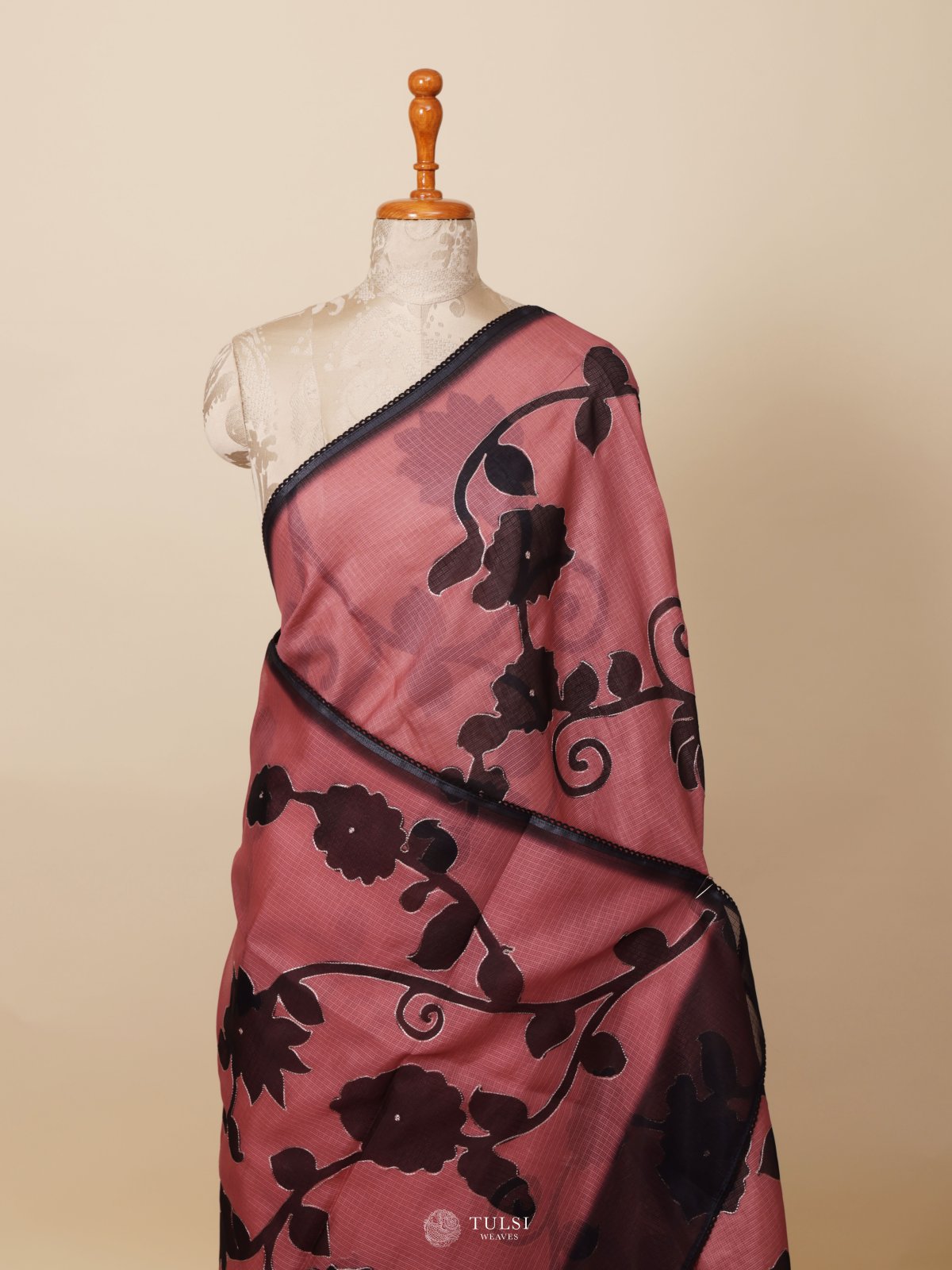 Dusty Pink Semi Kota Saree