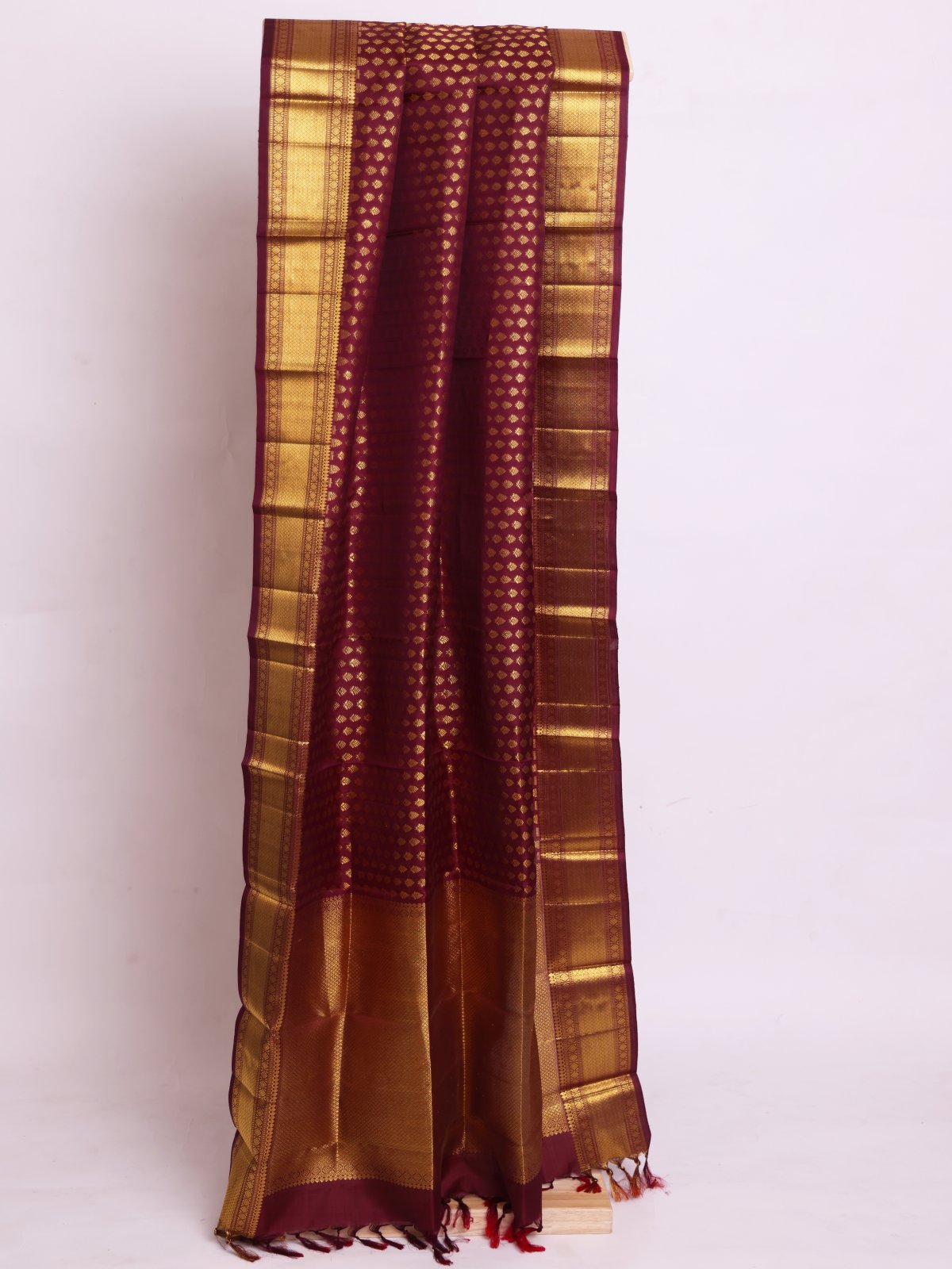 Maroon Kanjeevaram Silk Dupatta
