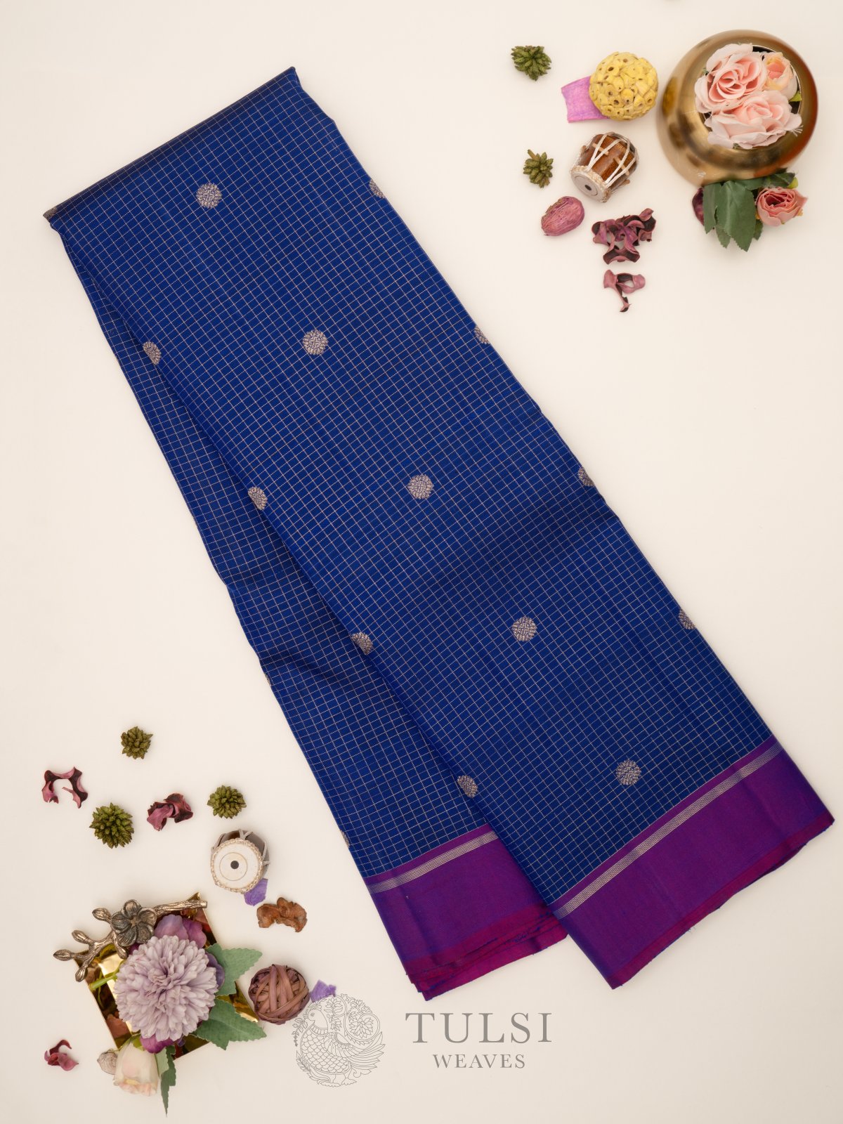 Blue Kanjeevaram Silk Saree