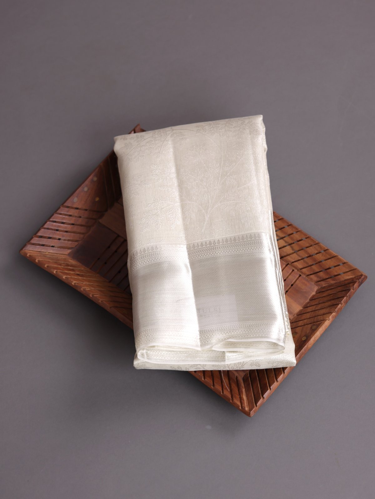 Off White Organza Kanjeevaram Silk Saree