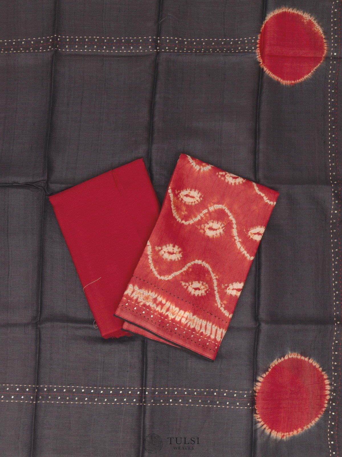 Maroon Tussar Salwar Material