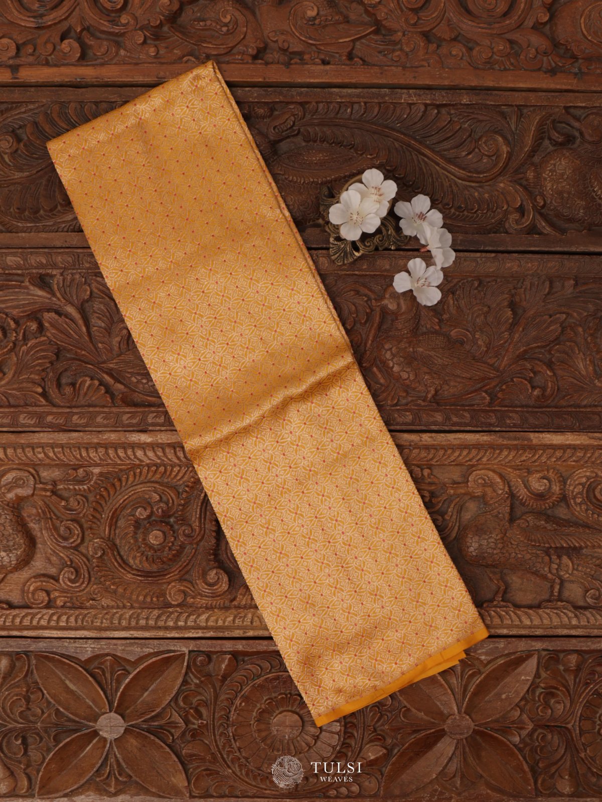 Dark Yellow Banaras Silk Blouse