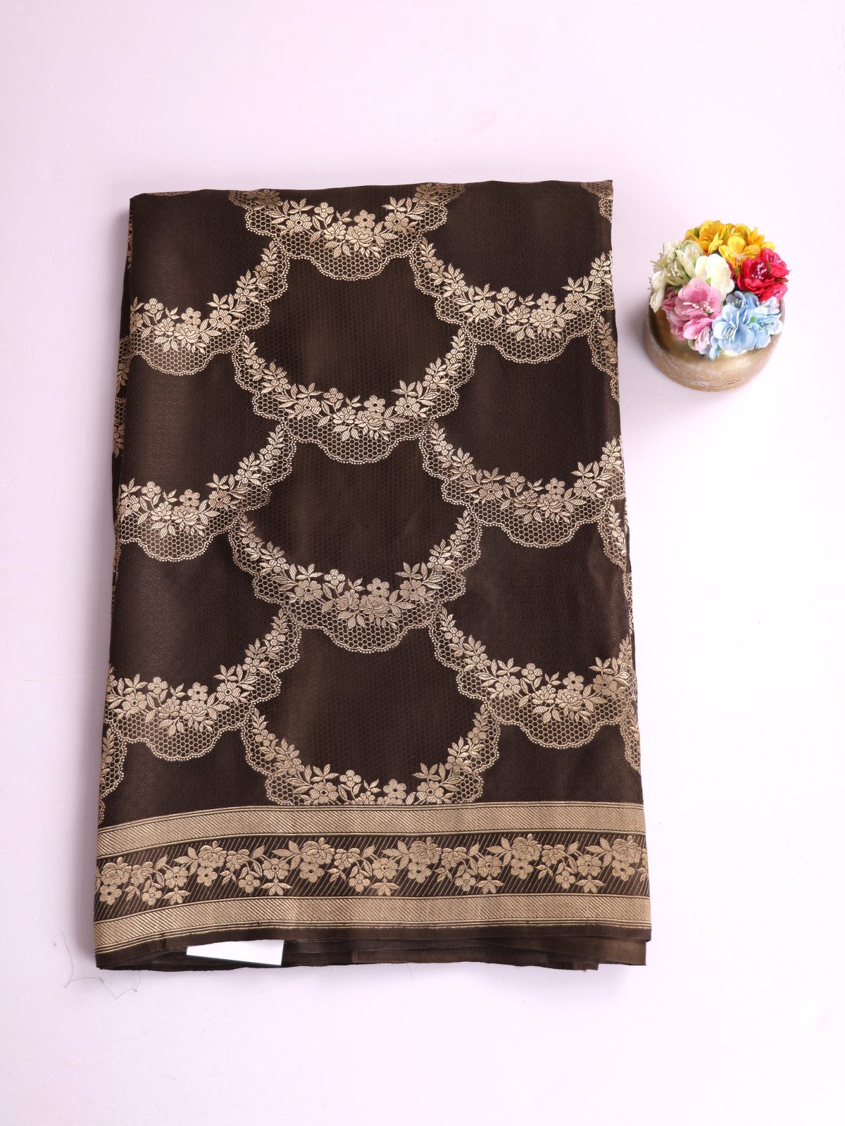 Brown Mashru Silk Saree 