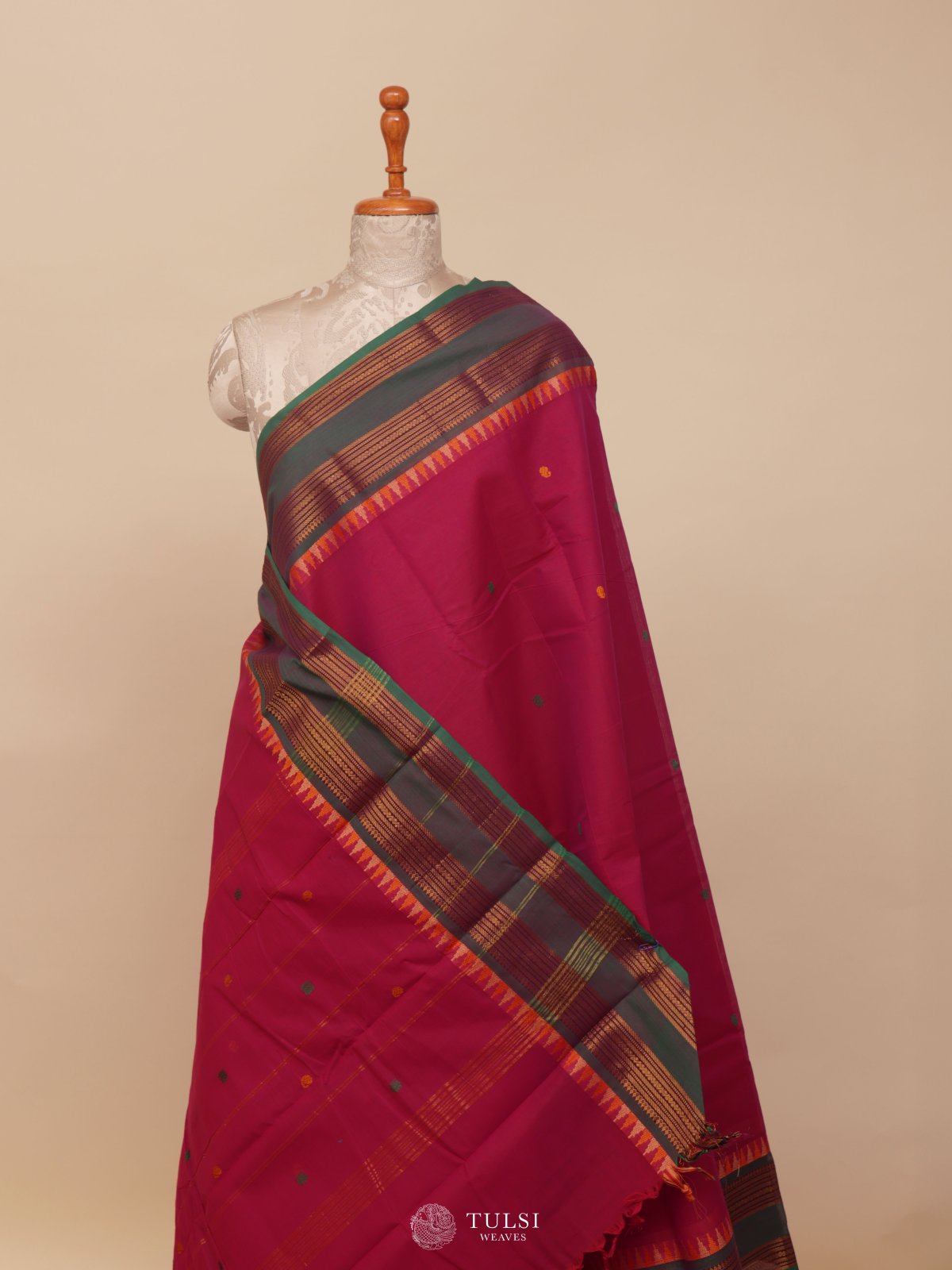 Pink Kanchi Cotton Saree