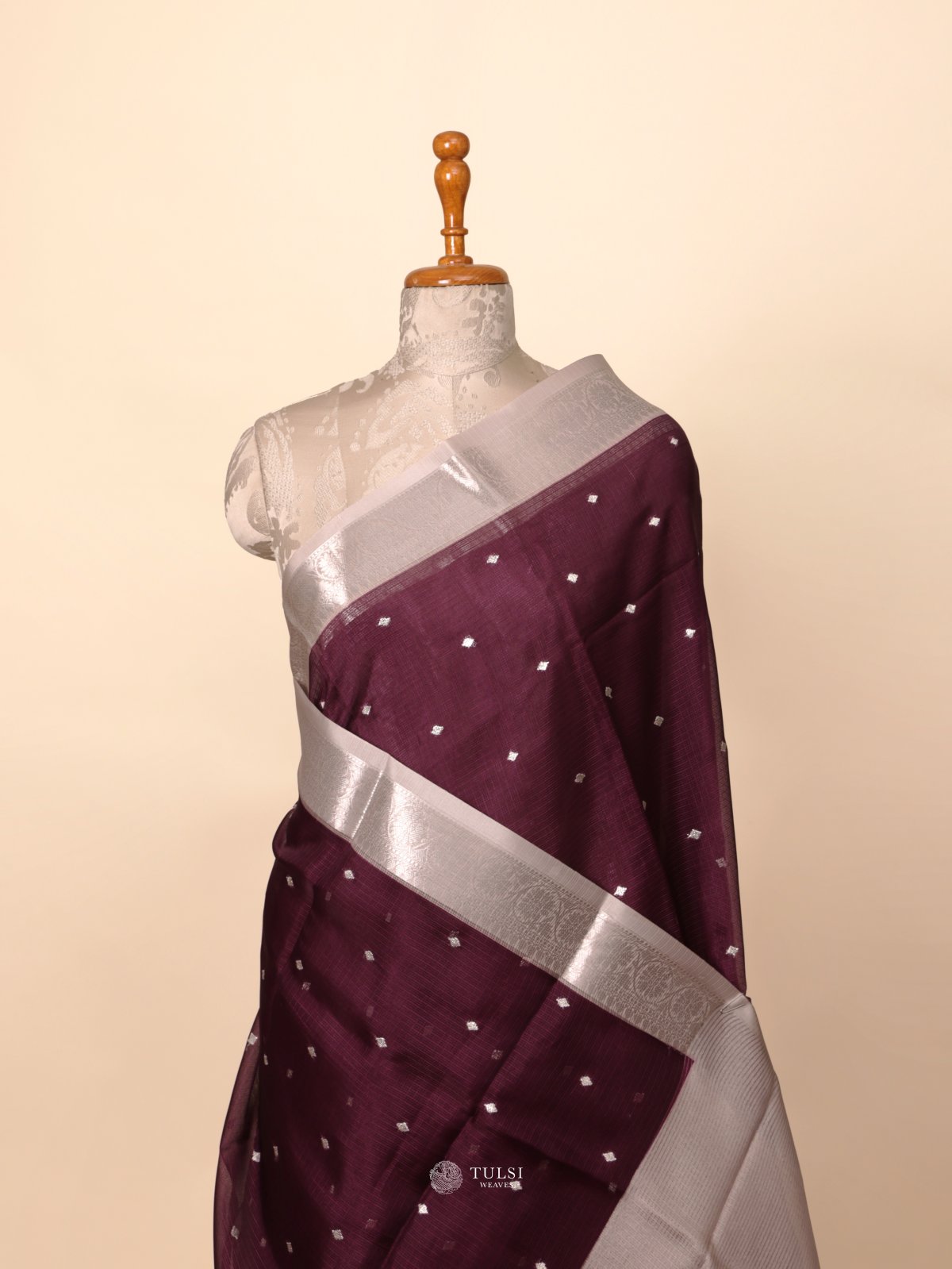 Violet Semi Kota Saree