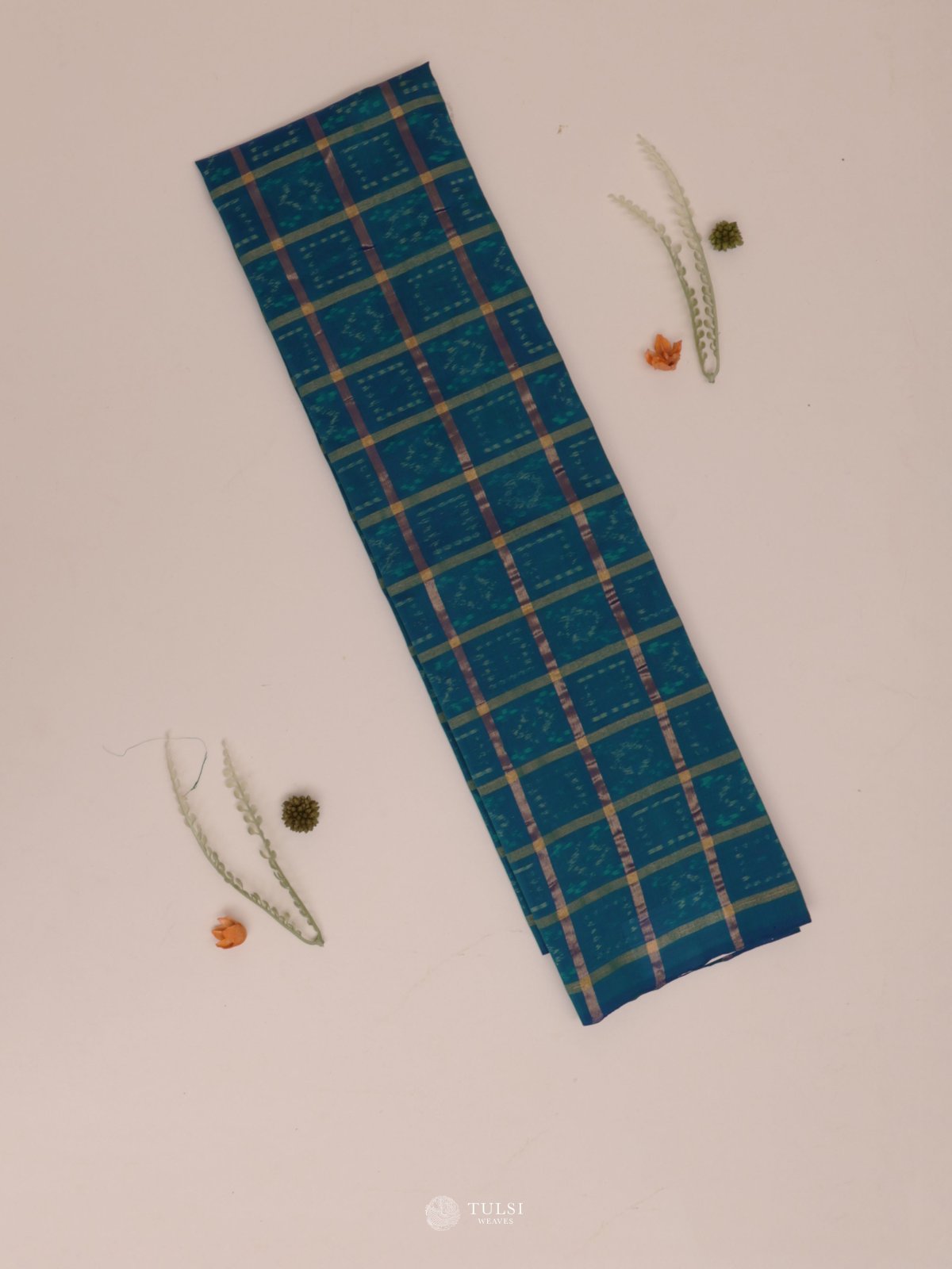 Blue Ikat Silk Saree