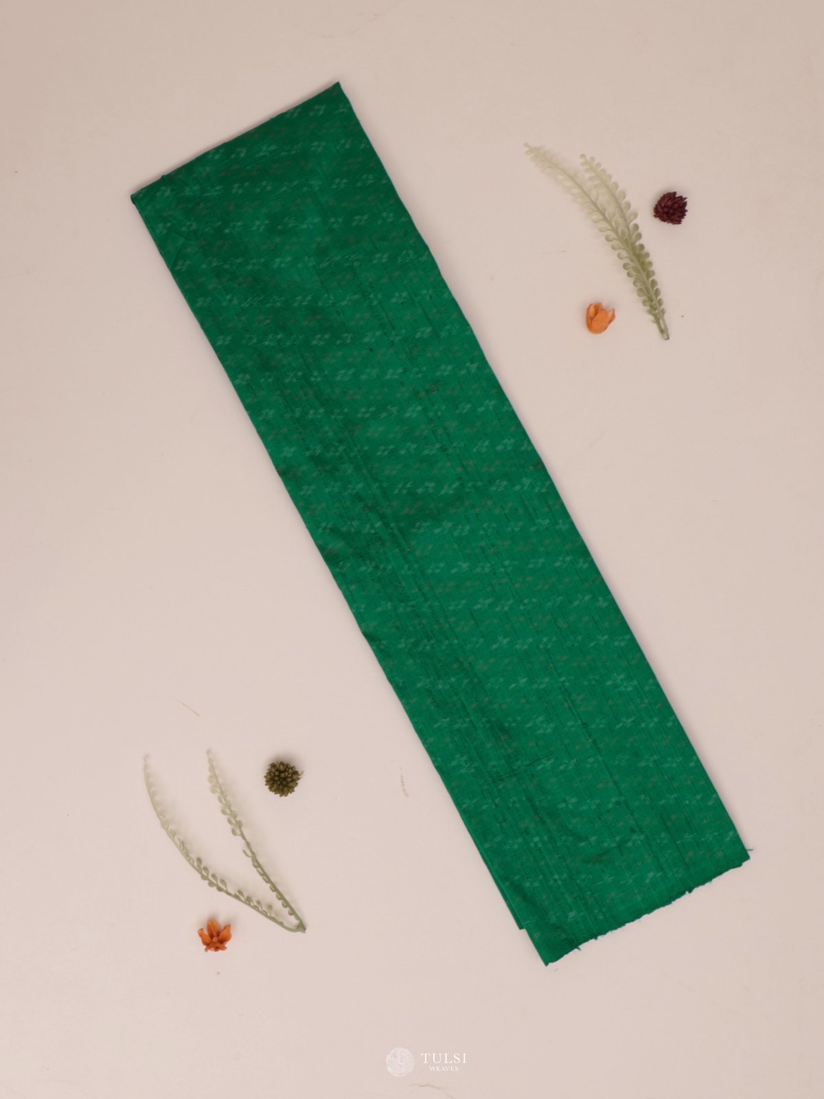 Green Ikat Raw Silk Blouse