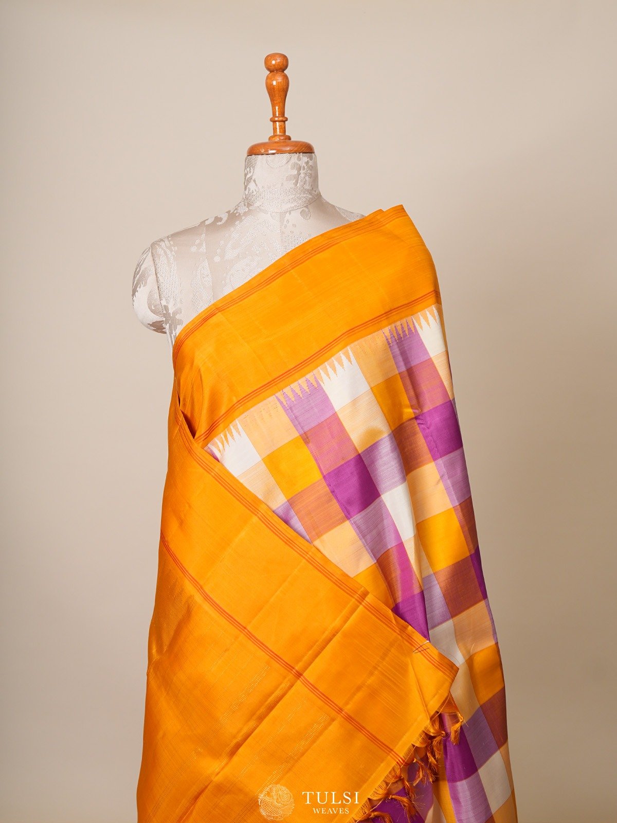 Multicolour Kanjeevaram Silk Saree