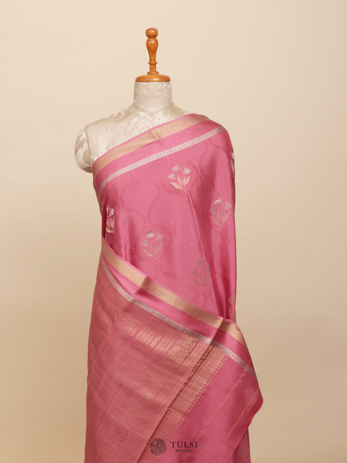 Pink Mysore Silk Saree