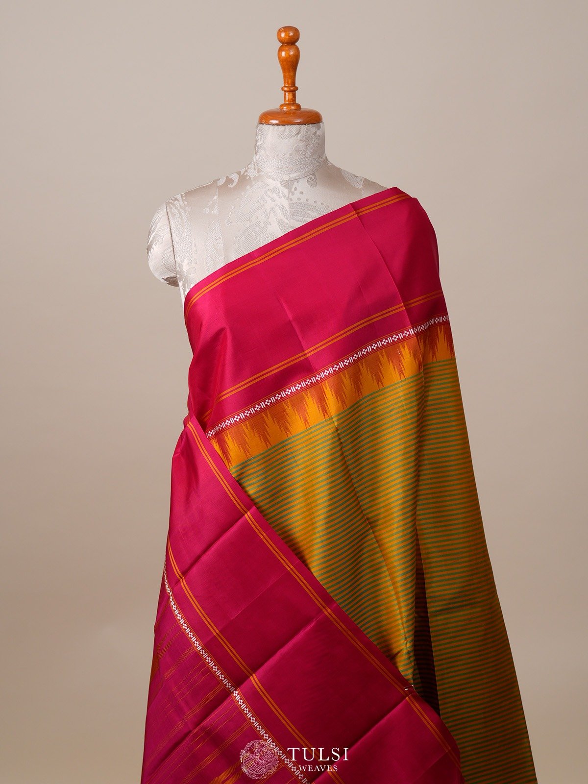 Multi Color Kanjeevaram Silk Saree