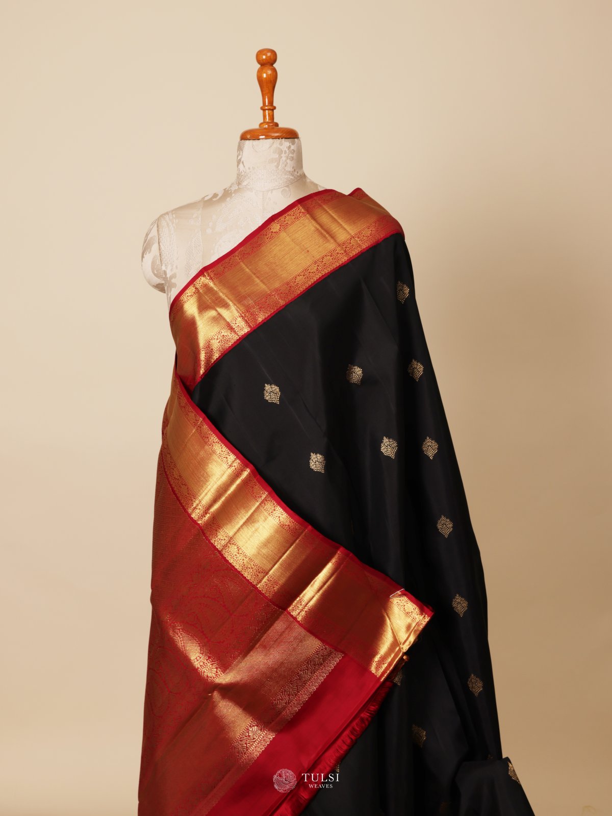 Black Kanjeevaram Silk Saree
