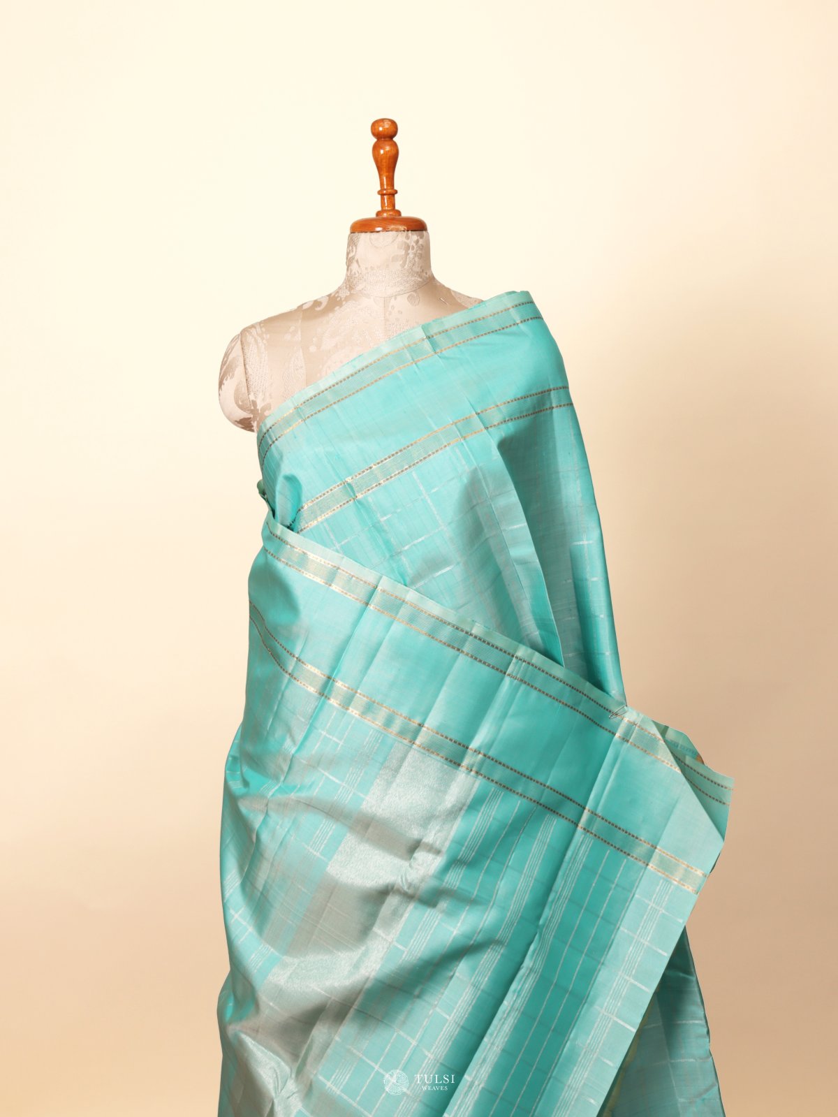 Light Blue Kanjeevaram Silk Saree