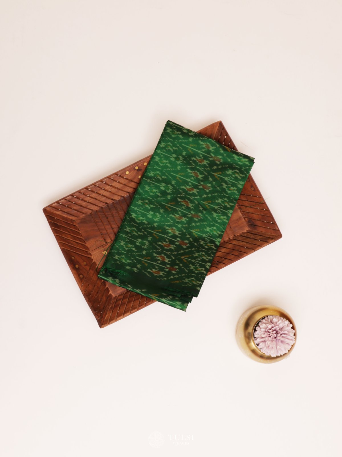 Green Ikat Blouse Material
