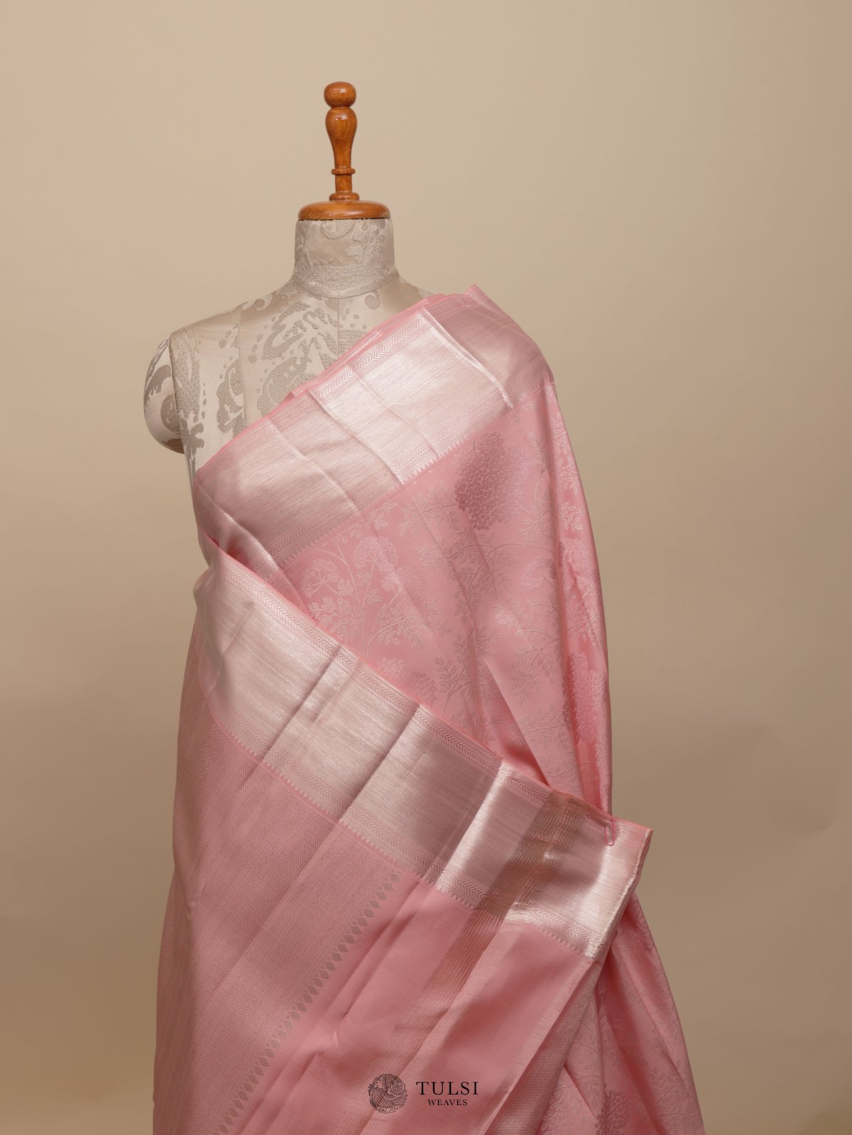 Light Pink Kanjeevaram Silk Saree