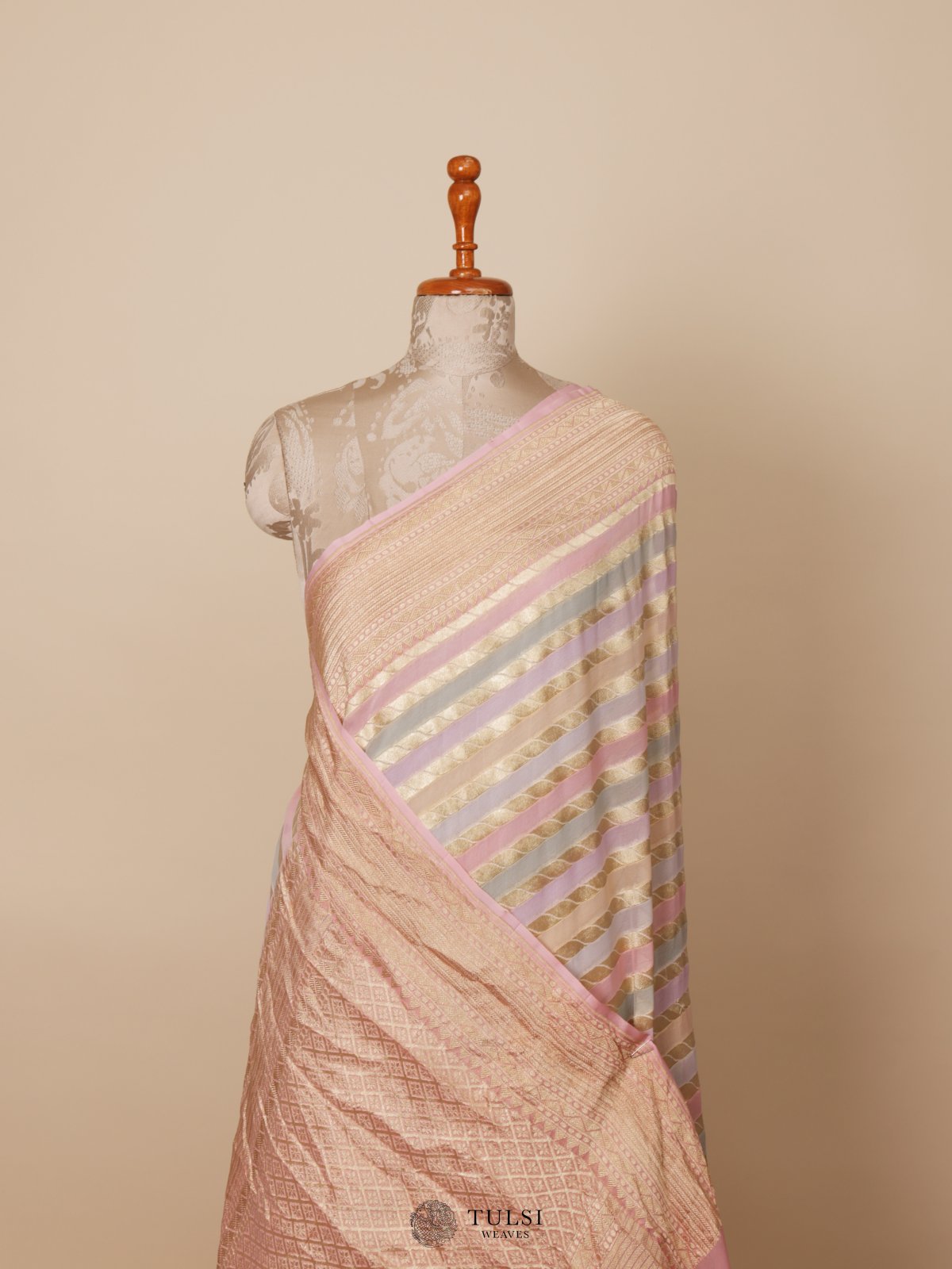 Multi Color Banaras Georgette Silk Saree