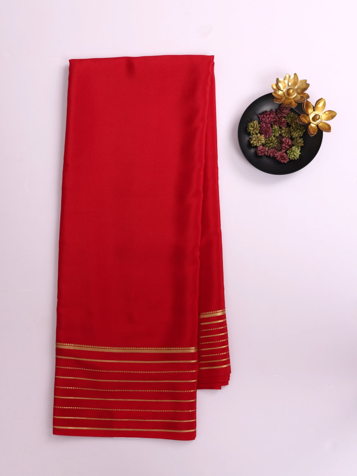 Red Mysore Silk Saree