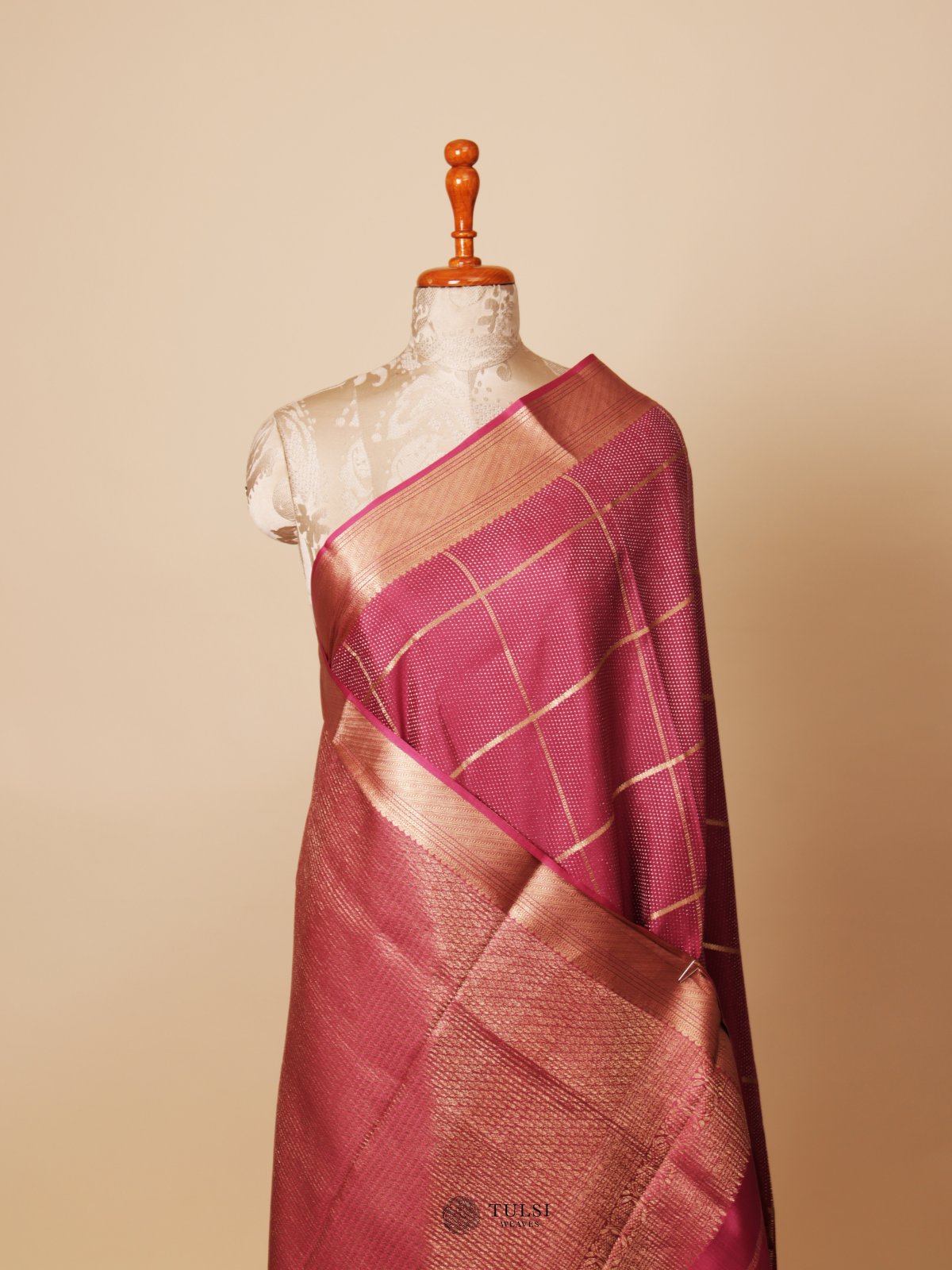 Deep Magenta Mysore Silk Saree 