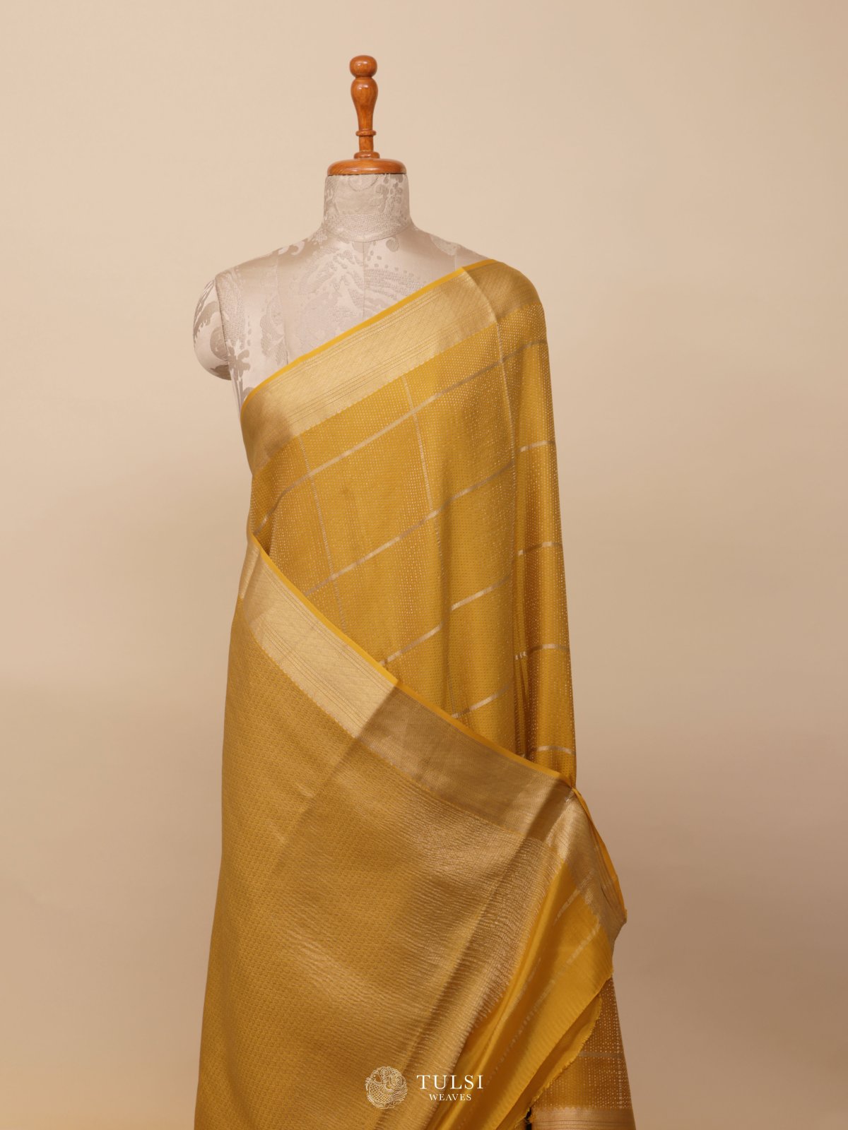 Yellow Mysore Silk Saree