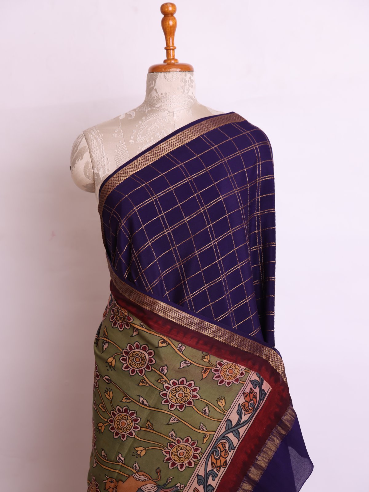 Violet Mysore Silk  Saree