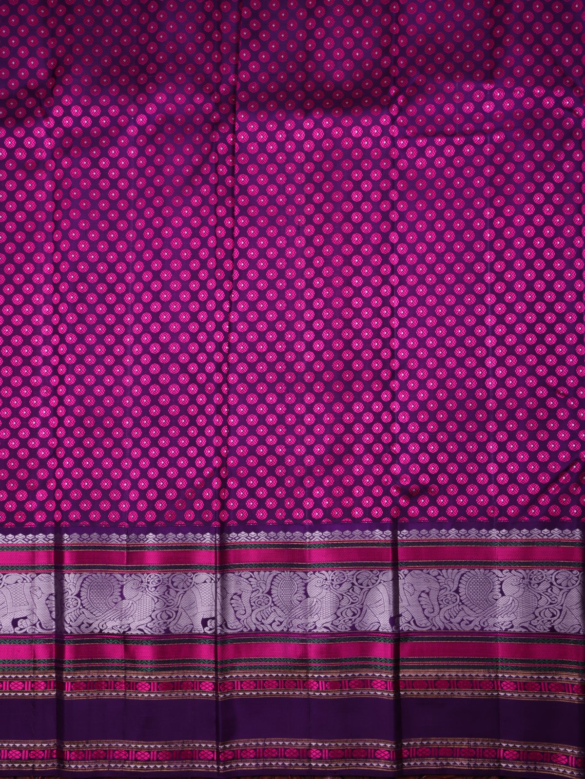 Light Pink Kanjeevaram Silk Saree With Pattu Pett Border