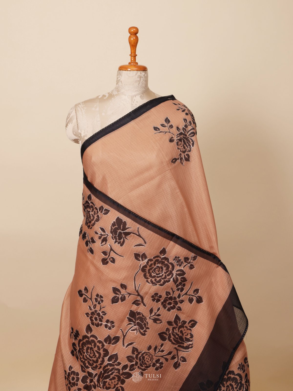 Beige Semi Kota Saree