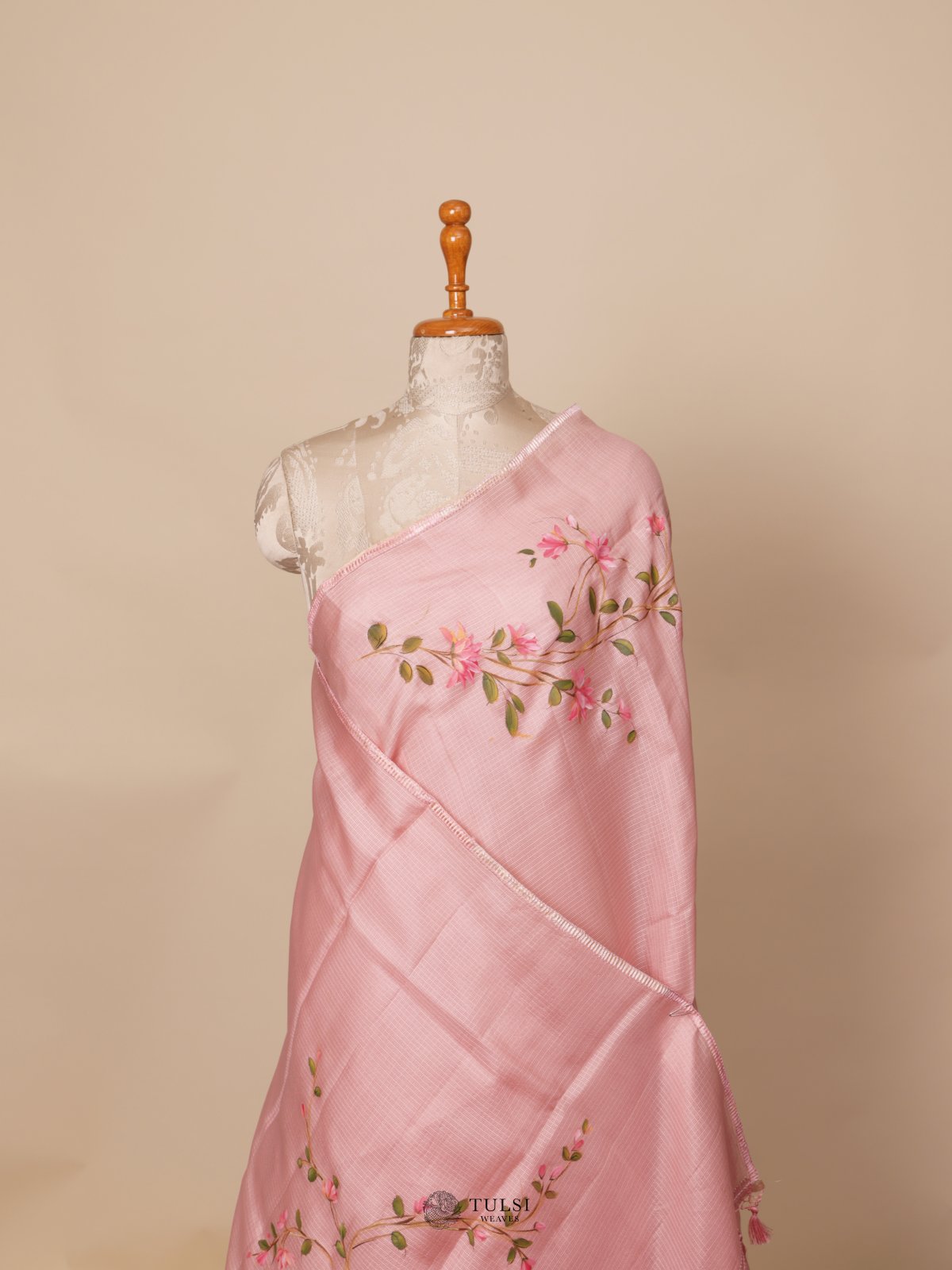 Pink Kota Hand Painted Saree