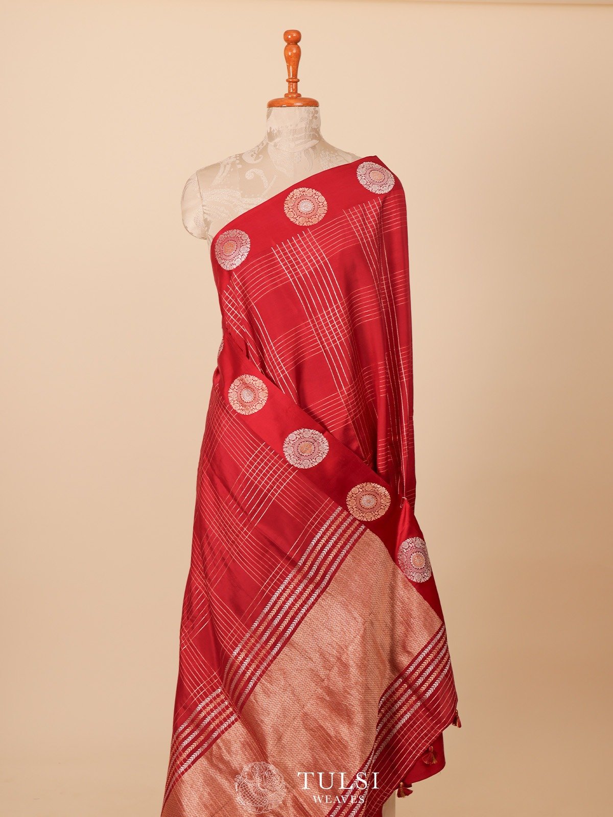 Red Mashru Silk Saree