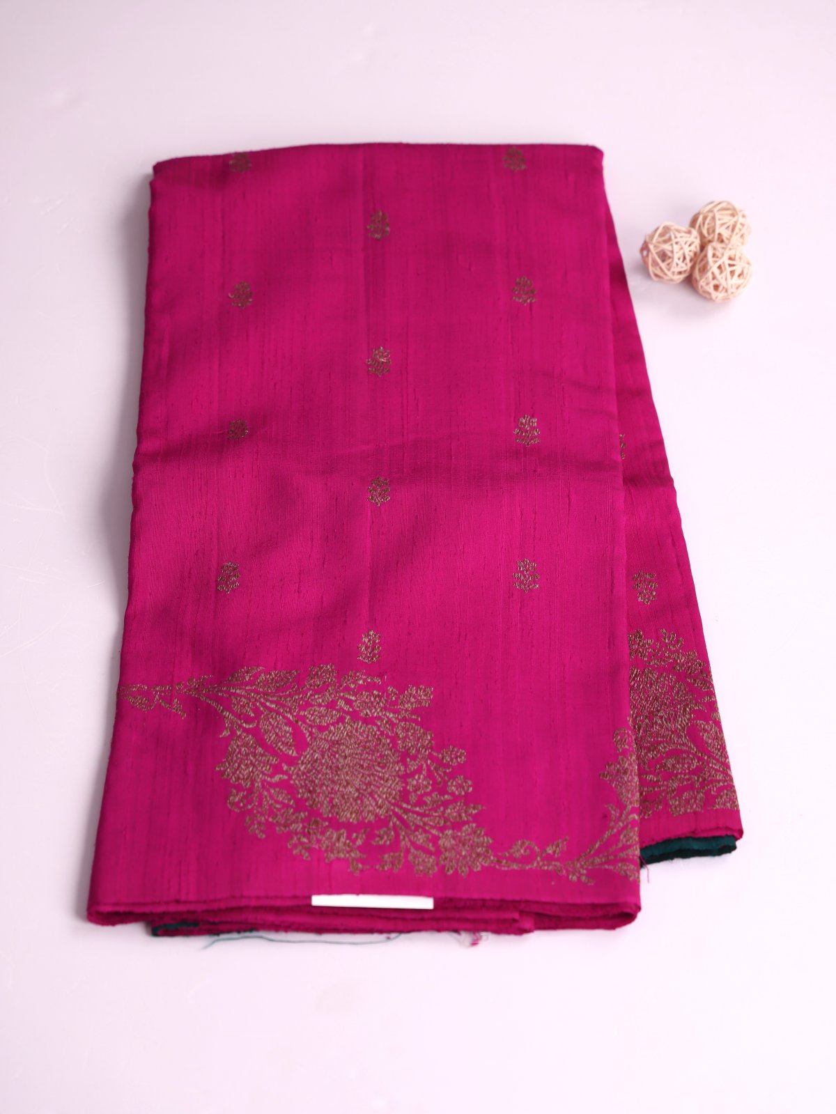 Magenta Pink Banaras Tussar Silk Saree
