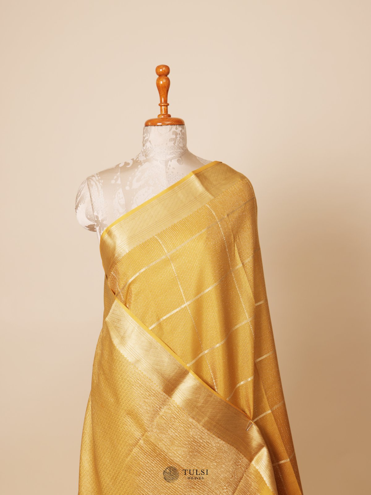 Mustard yellow Mysore Silk Saree