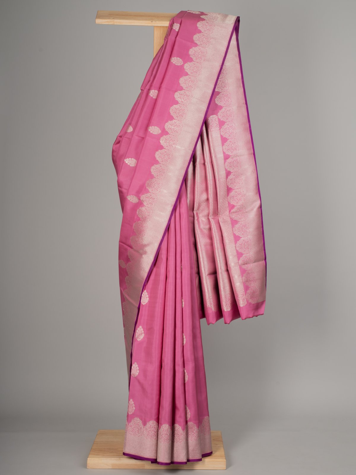 Light Pink Kanjeevaram Silk Saree