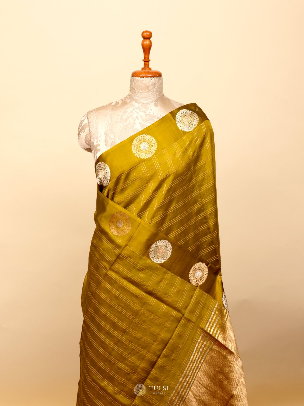 Mehandi Green Mashru Silk Saree