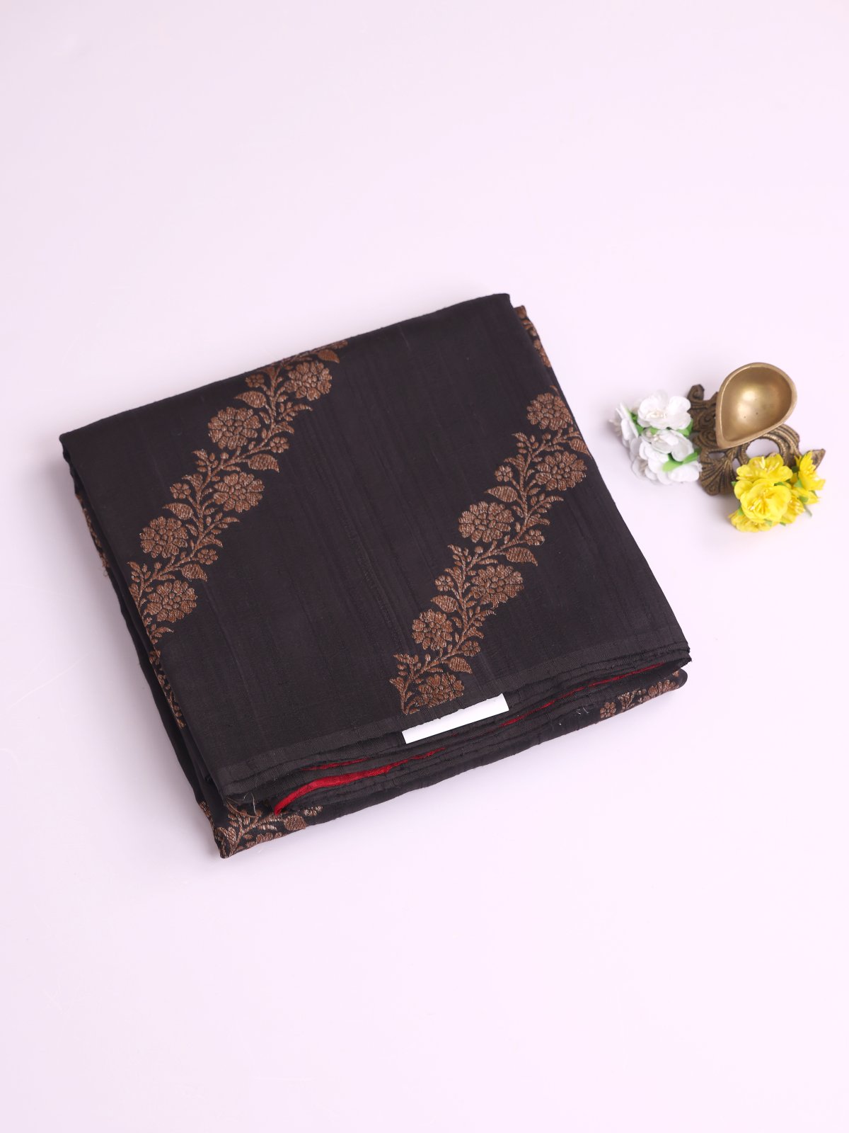 Black Banaras Tussar Silk Saree