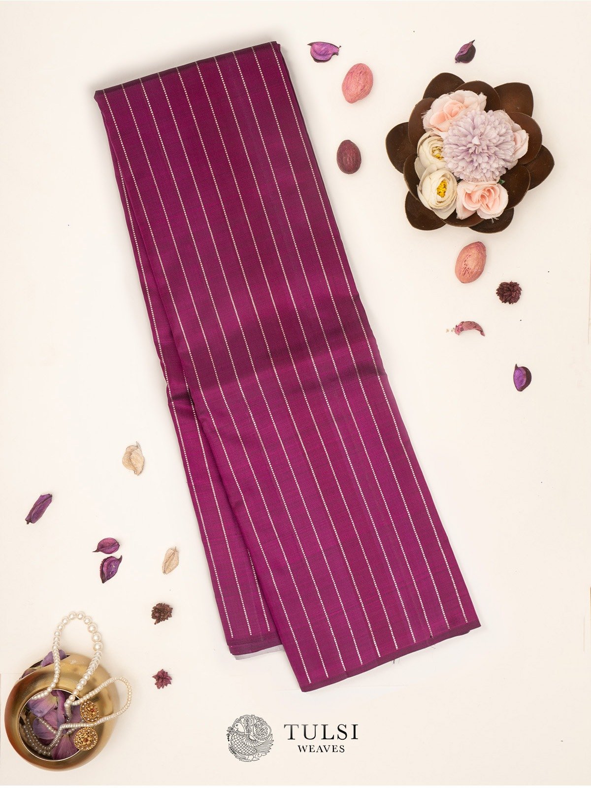 Magenta Purple Kanjeevaram Silk Saree