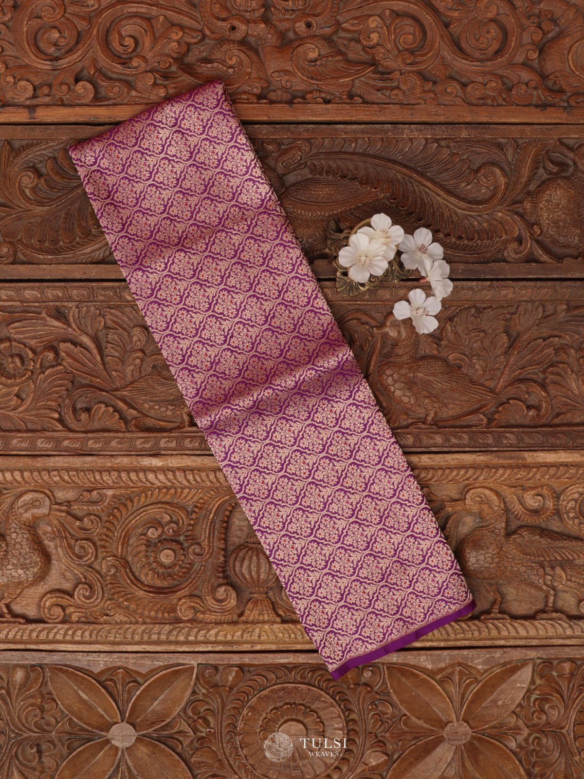 Violet Banaras Silk Blouse