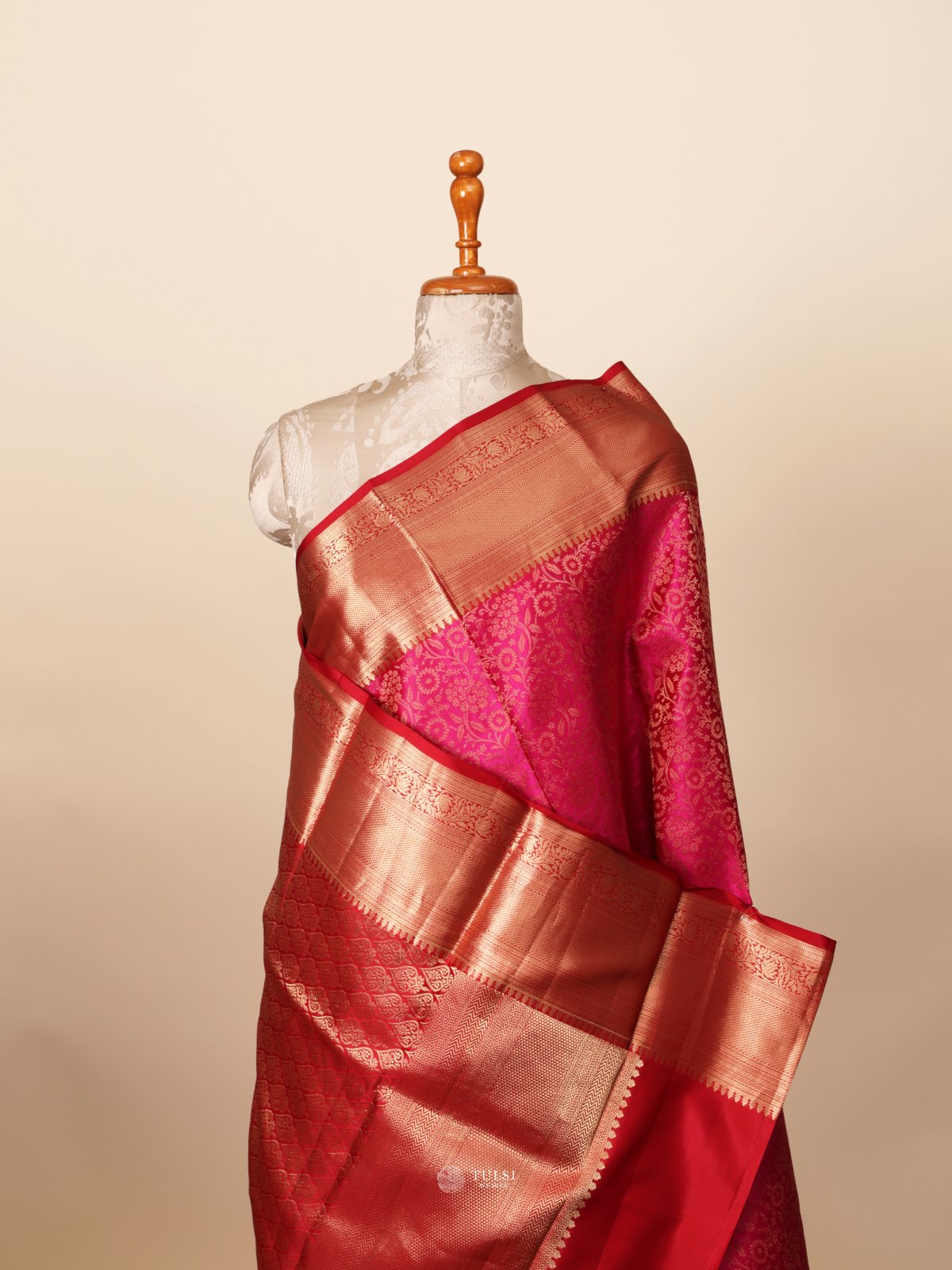 Pink Tanchoi Silk Saree