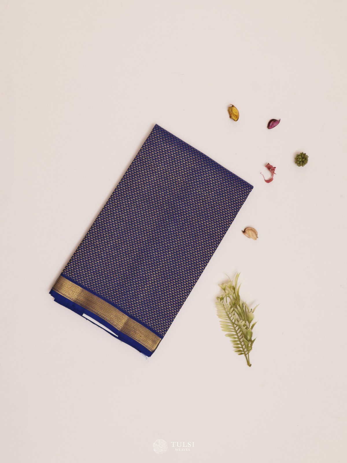 Navy Blue Kanjeevaram Silk Brocade Blouse