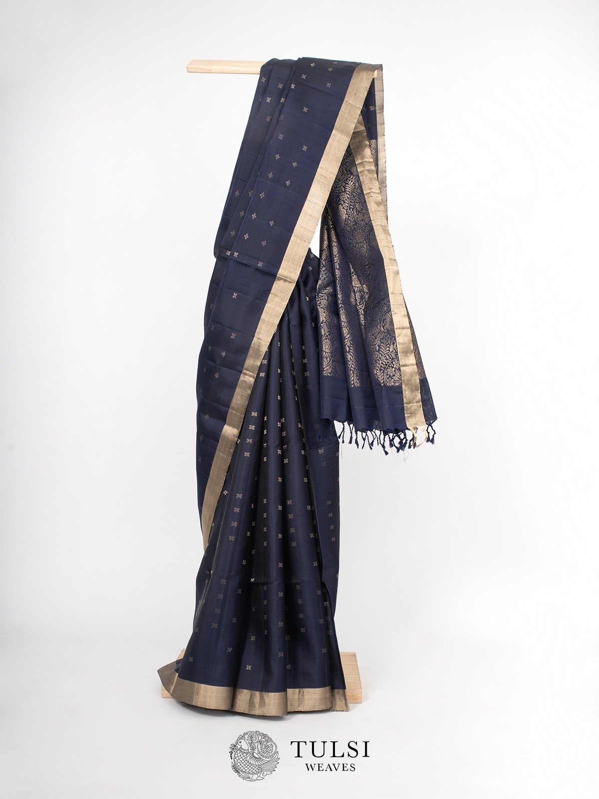 Navy Blue soft silk saree