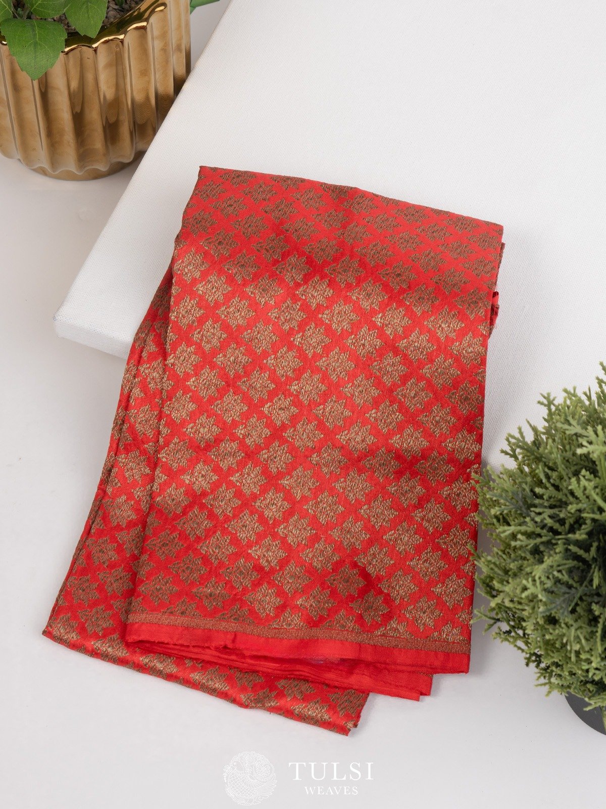 Red Banarasi Silk Blouse