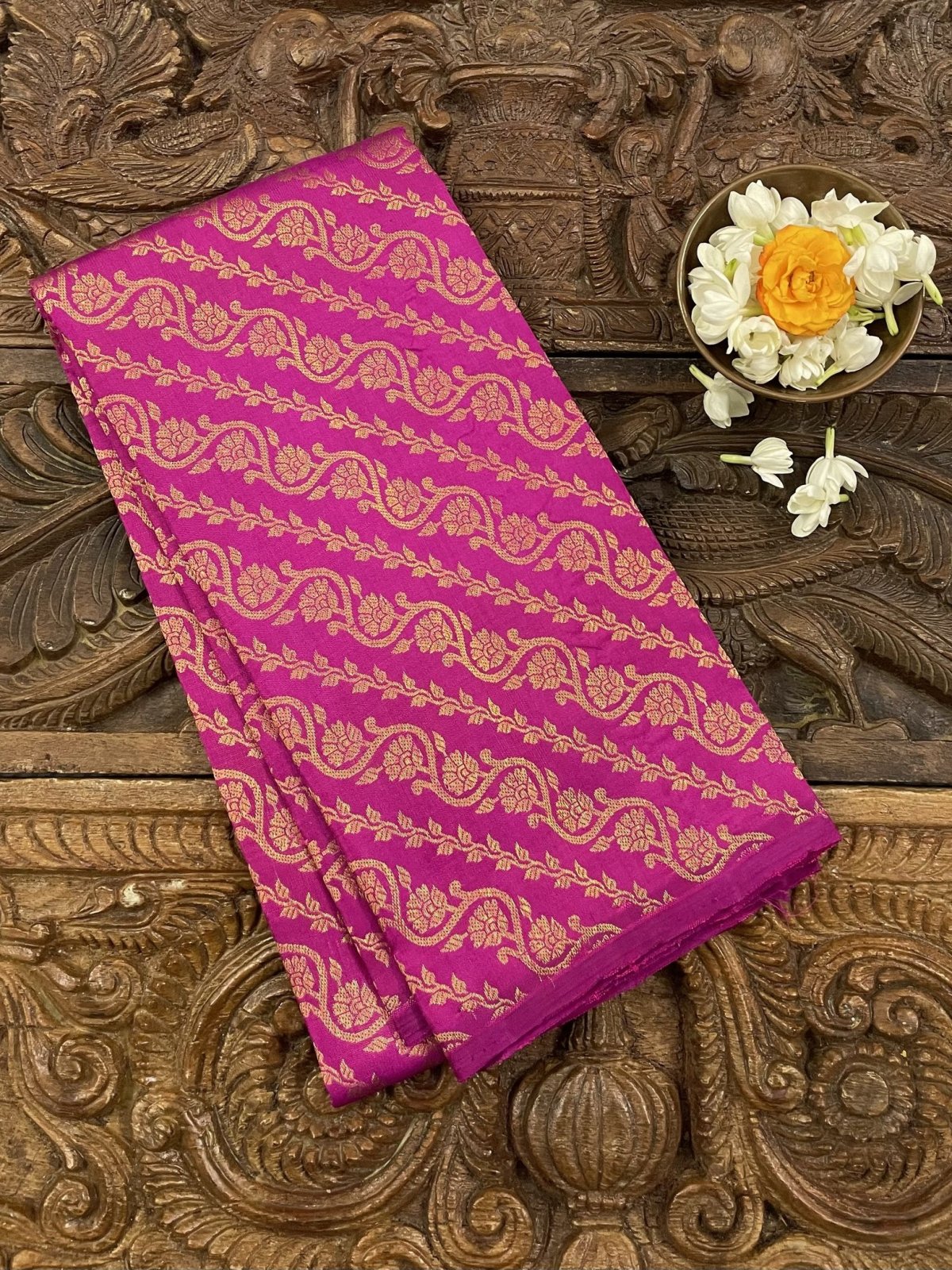 Captivating Purple and Pink Kanjivaram Silk Blouse