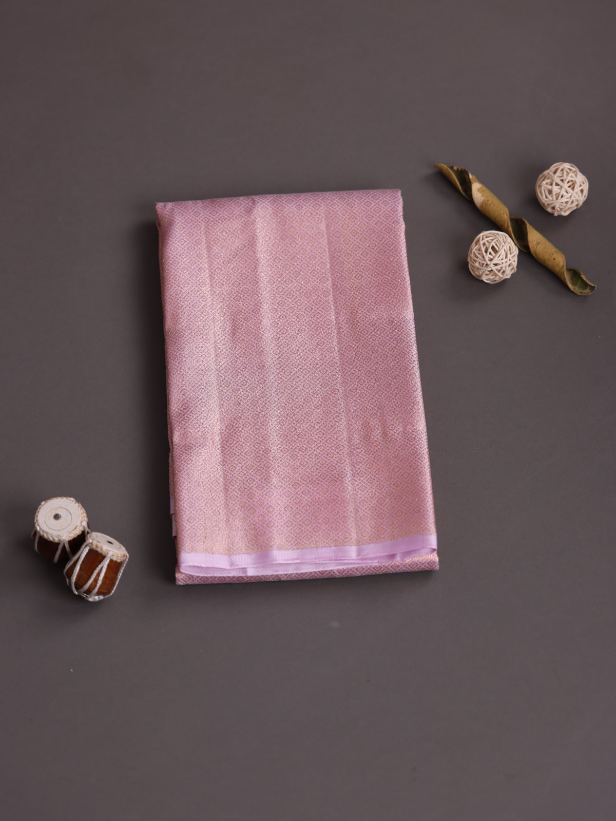Pastel Pink Silk Shirt Material With Zari Brocade