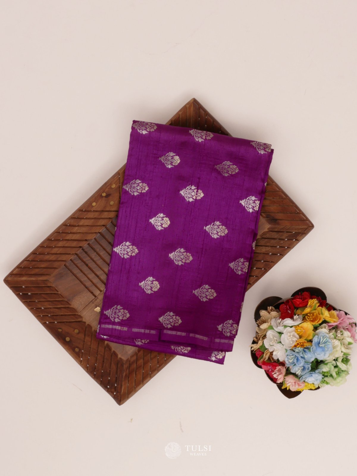 Purple Raw Silk Blouse