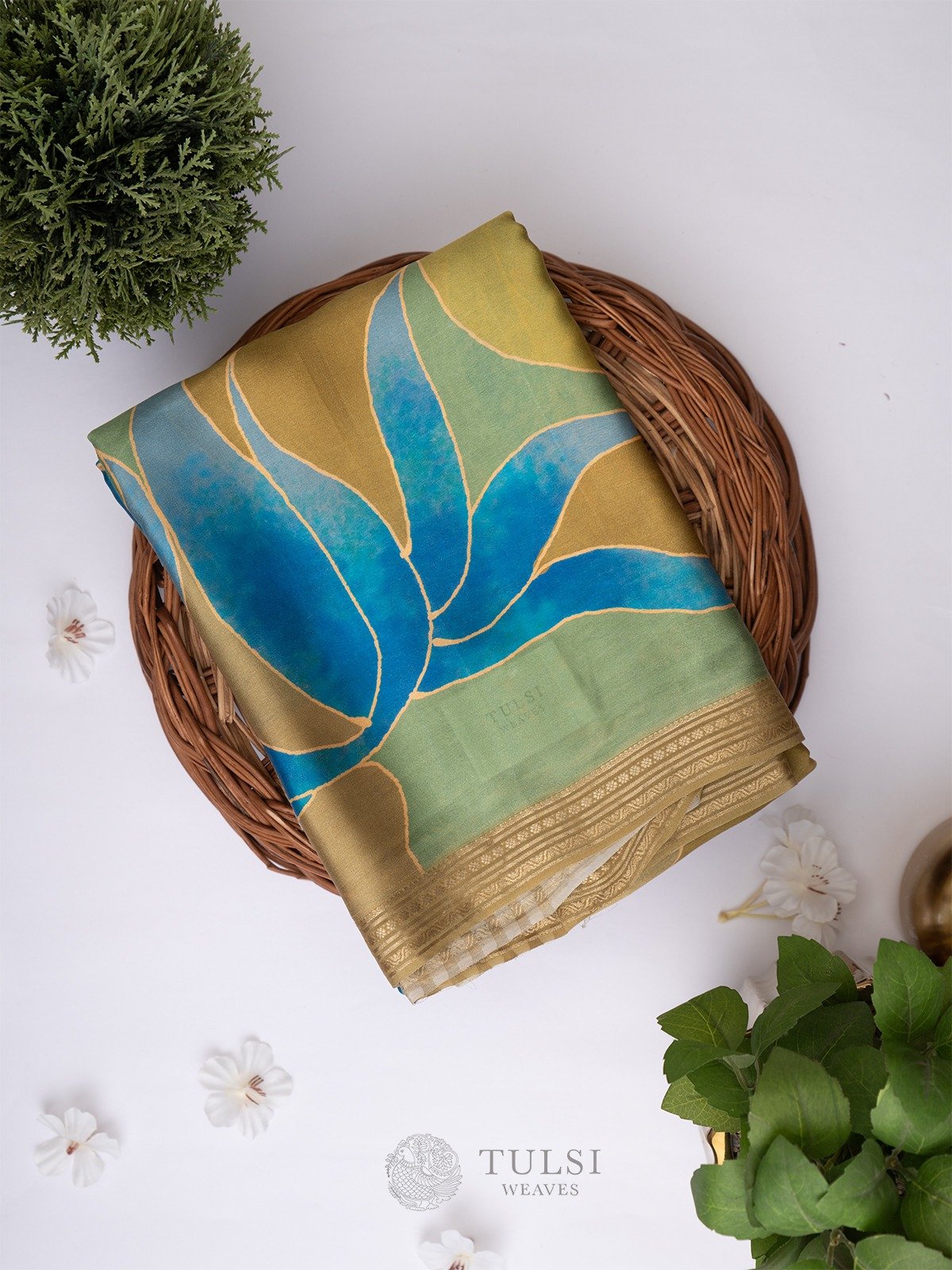 Multi-Colour Floral Gaji Silk Saree	