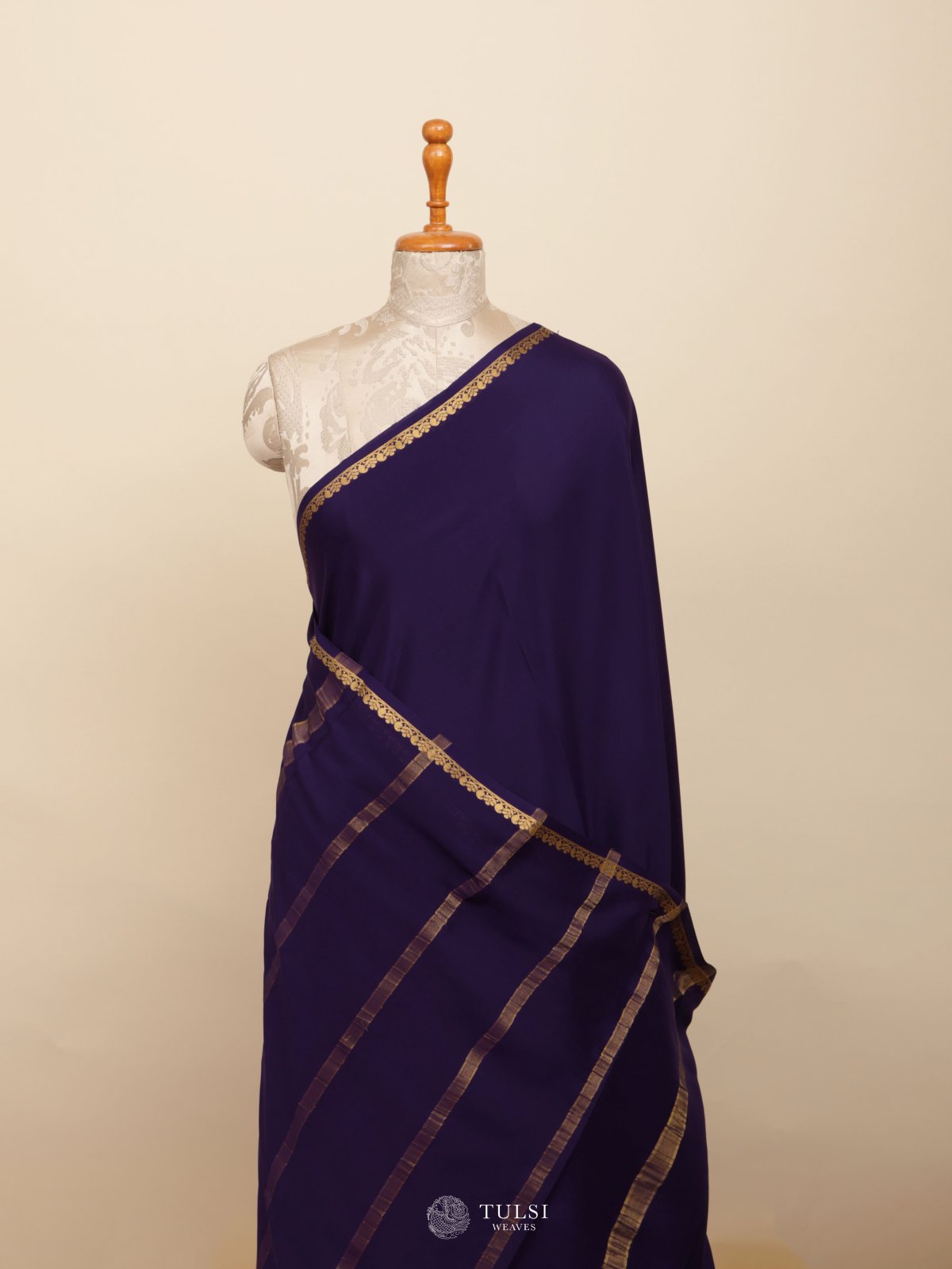 Purple Mysore Silk Saree