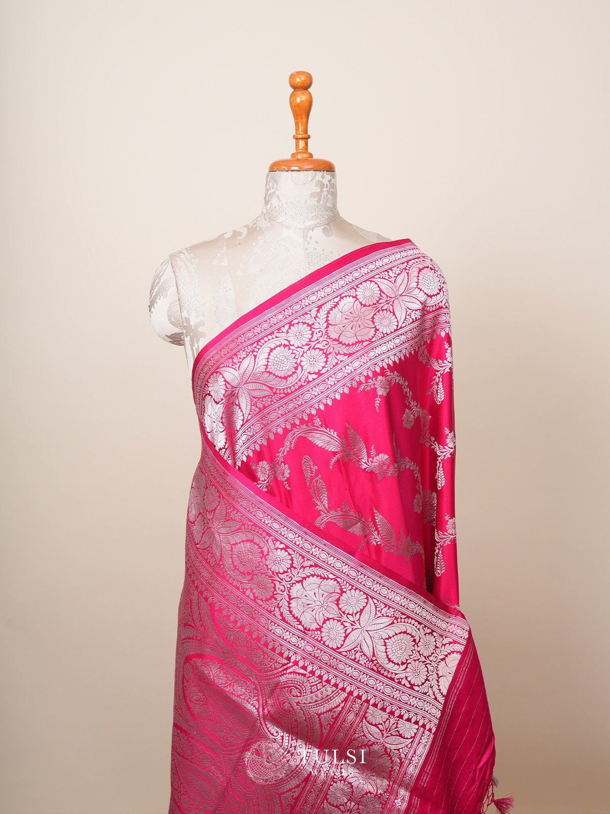 Rani Pink Mashru Silk Saree