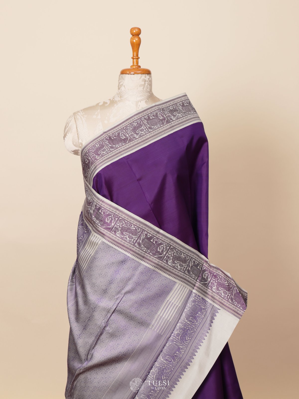 Purple Kanjeevaram Silk Saree 