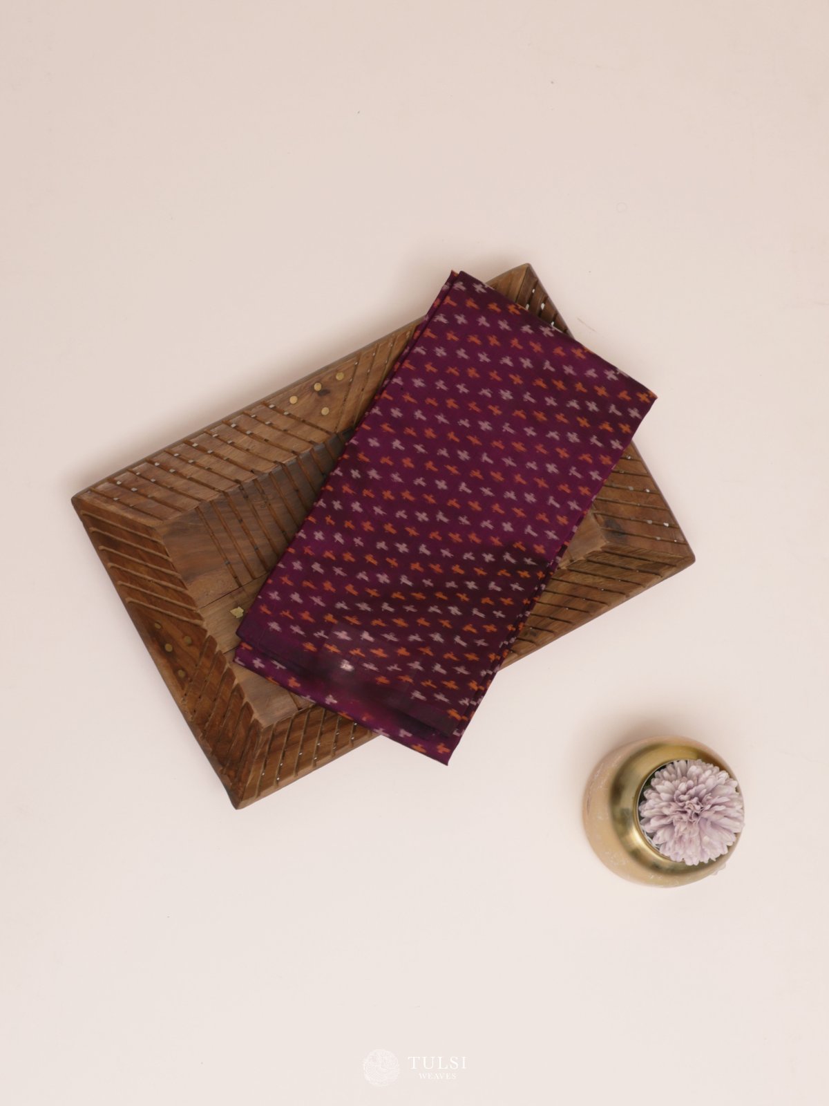 Dark Purple Ikat Blouse Material