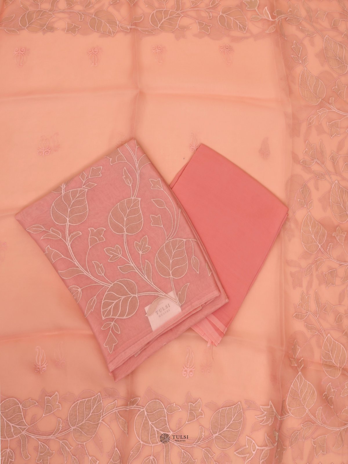 Pink Organza Salwar Material