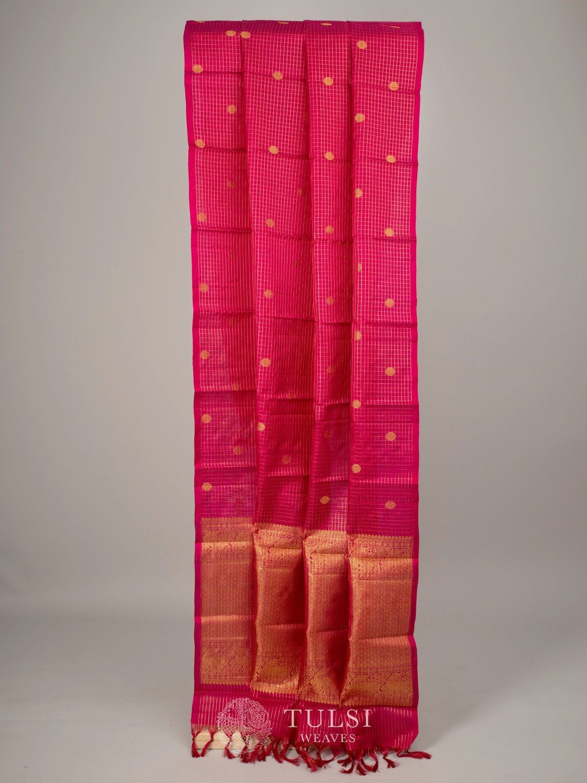 Pink Kanjeevaram Silk Dupatta