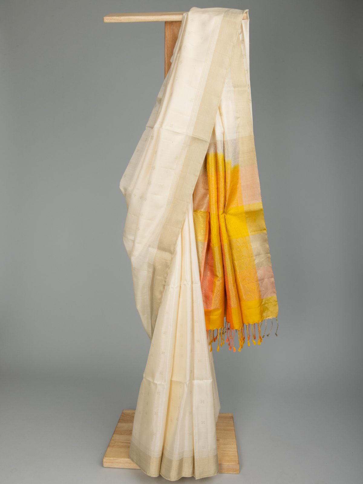 Off White Soft Silk Saree